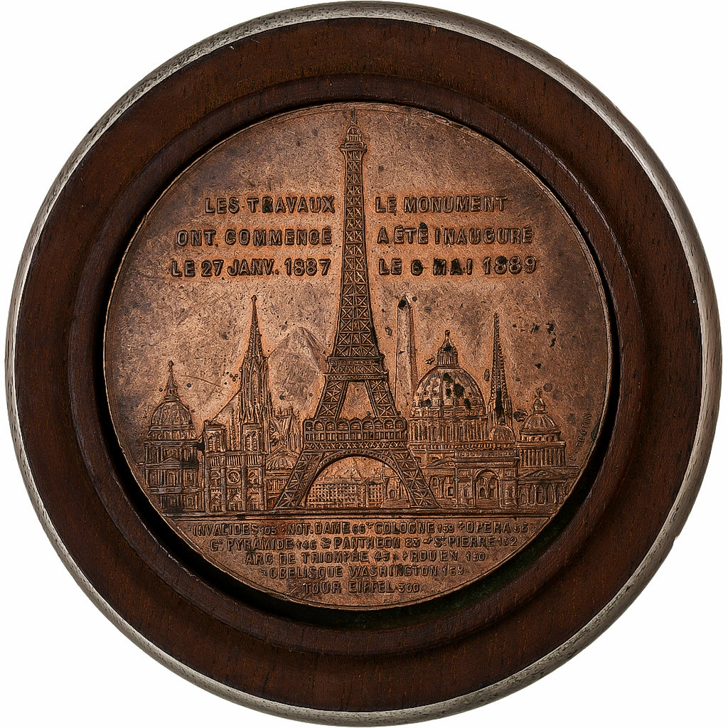 Frankreich, Medaille, Souvenir de mon Ascension à la Tour Eiffel, 1889, Kupfer