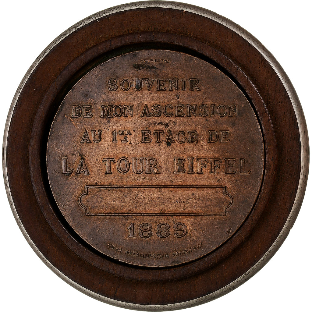 Frankreich, Medaille, Souvenir de mon Ascension à la Tour Eiffel, 1889, Kupfer