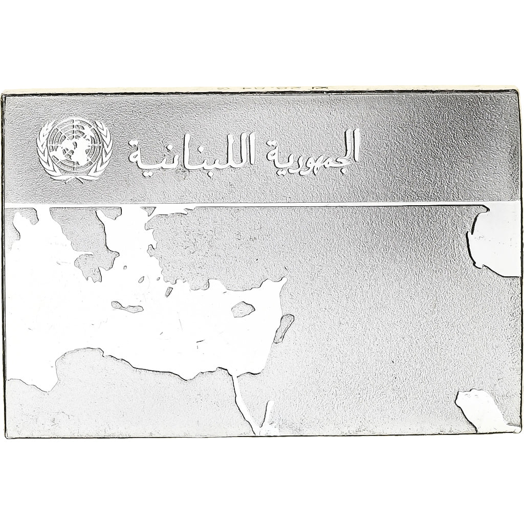 France, Medal, United Nations Flags, Lebanon, Silver, AU(55-58)
