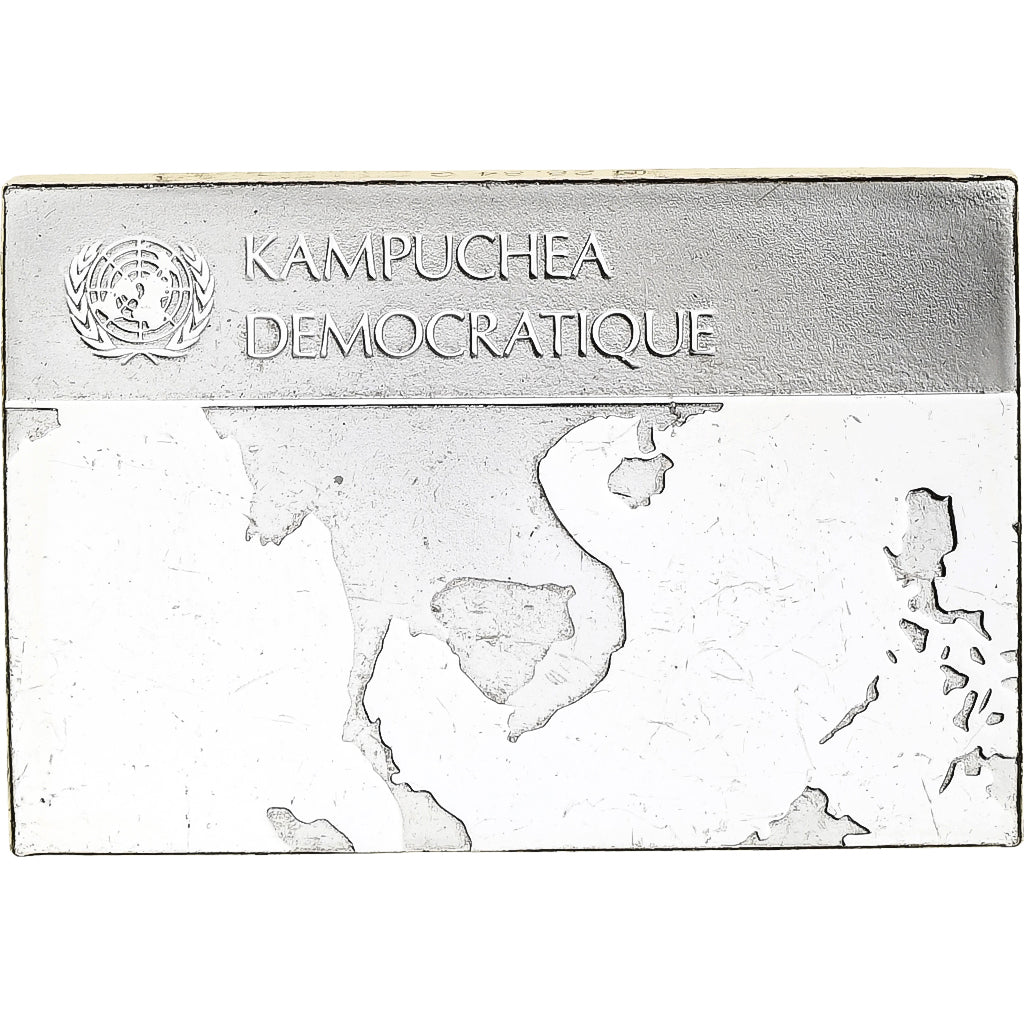 France, Medal, United Nations Flags, Democratic Kampuchea, Silver, AU(55-58)