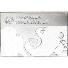 France, Medal, United Nations Flags, Democratic Kampuchea, Silver, AU(55-58)