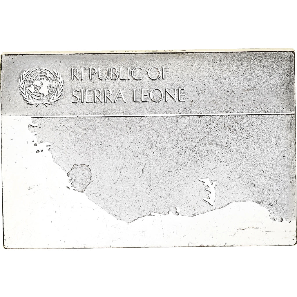 Francia, medalla, United Nations Flags, Sierra Leone, Plata, EBC