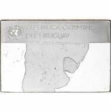 France, Medal, United Nations Flags, Uruguay, Silver, AU(55-58)