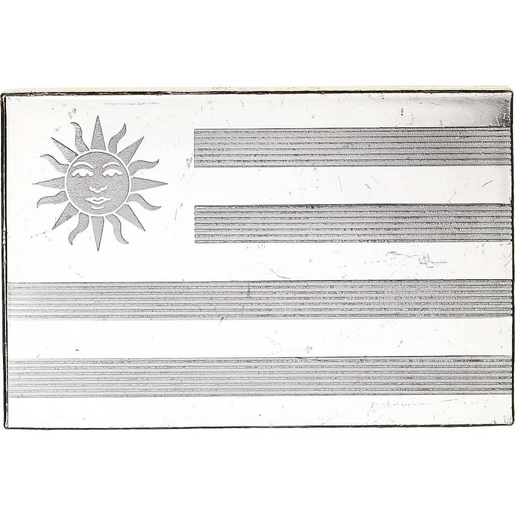 France, Medal, United Nations Flags, Uruguay, Silver, AU(55-58)