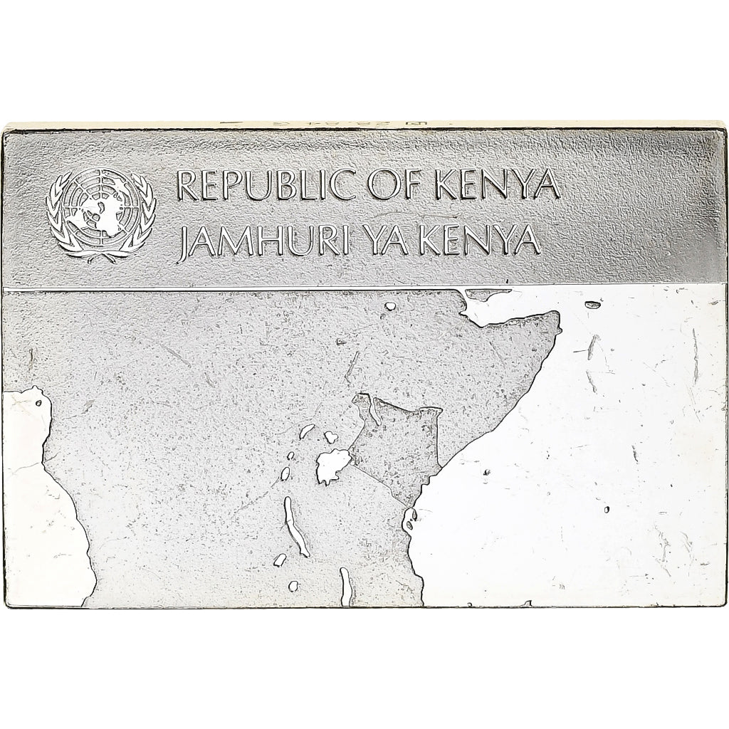 France, Medal, United Nations Flags, Kenya, Silver, AU(55-58)