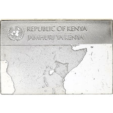 France, Medal, United Nations Flags, Kenya, Silver, AU(55-58)