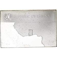 France, Medal, United Nations Flags, Ghana, Silver, AU(55-58)