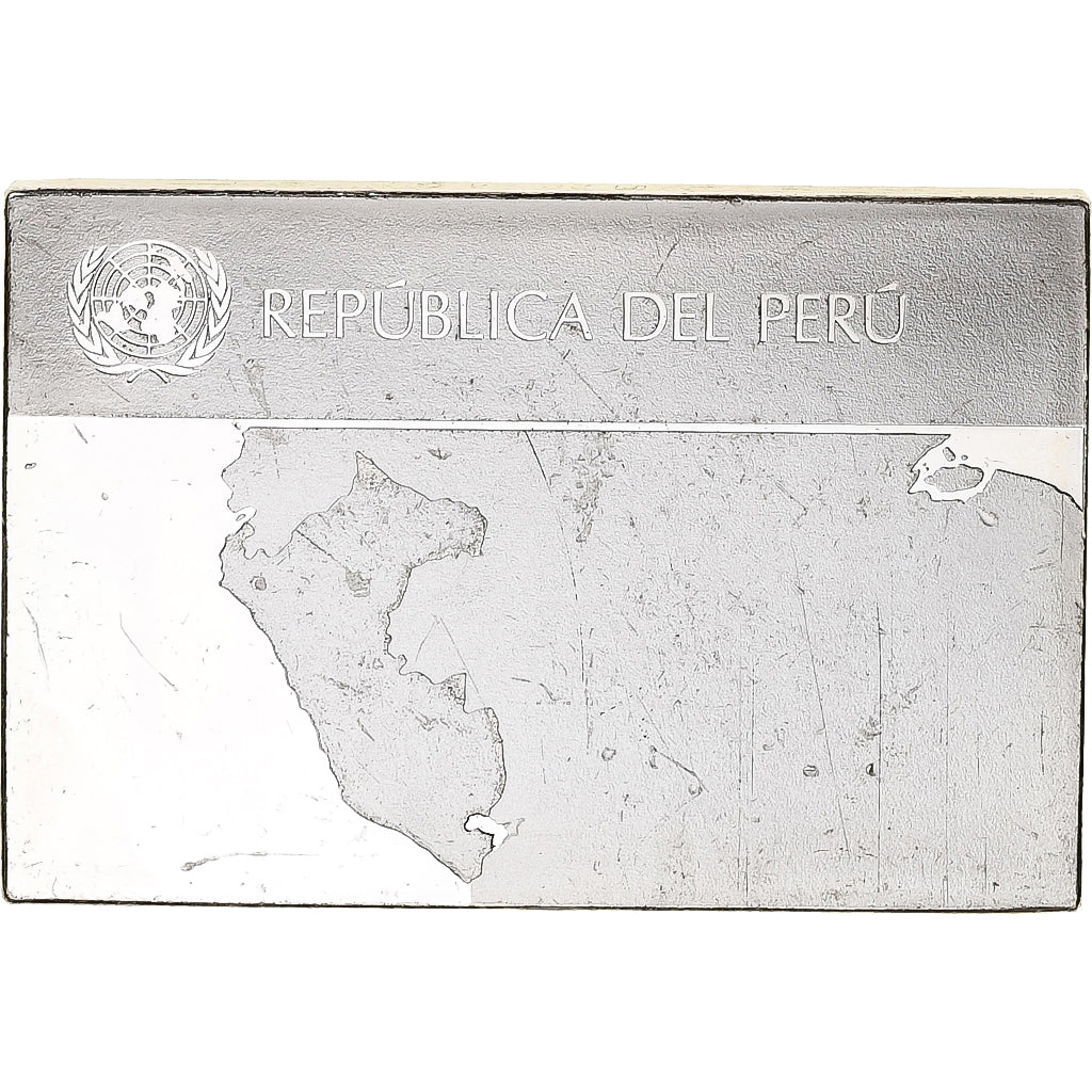 France, Medal, United Nations Flags, Peru, Silver, AU(55-58)