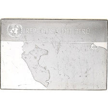 France, Medal, United Nations Flags, Peru, Silver, AU(55-58)