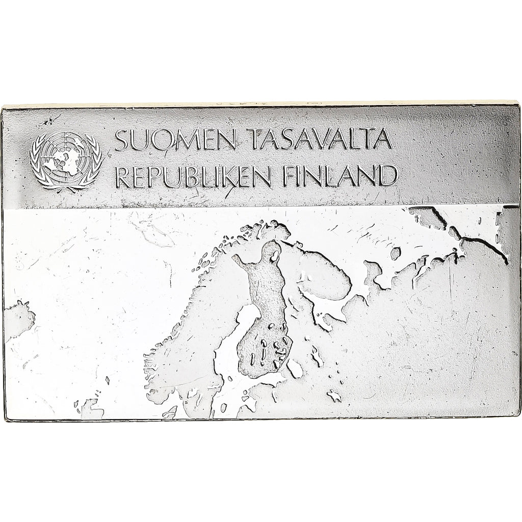 France, Medal, United Nations Flags, Finland, Silver, AU(55-58)