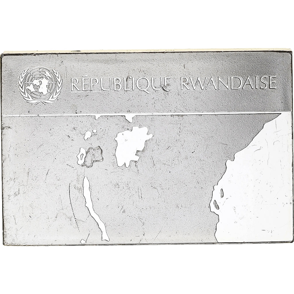 France, Medal, United Nations Flags, Rwanda, Silver, AU(55-58)