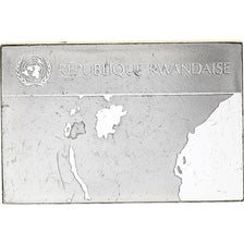 France, Medal, United Nations Flags, Rwanda, Silver, AU(55-58)