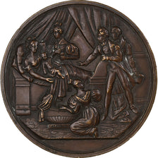 França, medalha, Baptism medal, 1844, Bronze, AU(55-58)