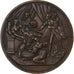 França, medalha, Baptism medal, 1844, Bronze, AU(55-58)