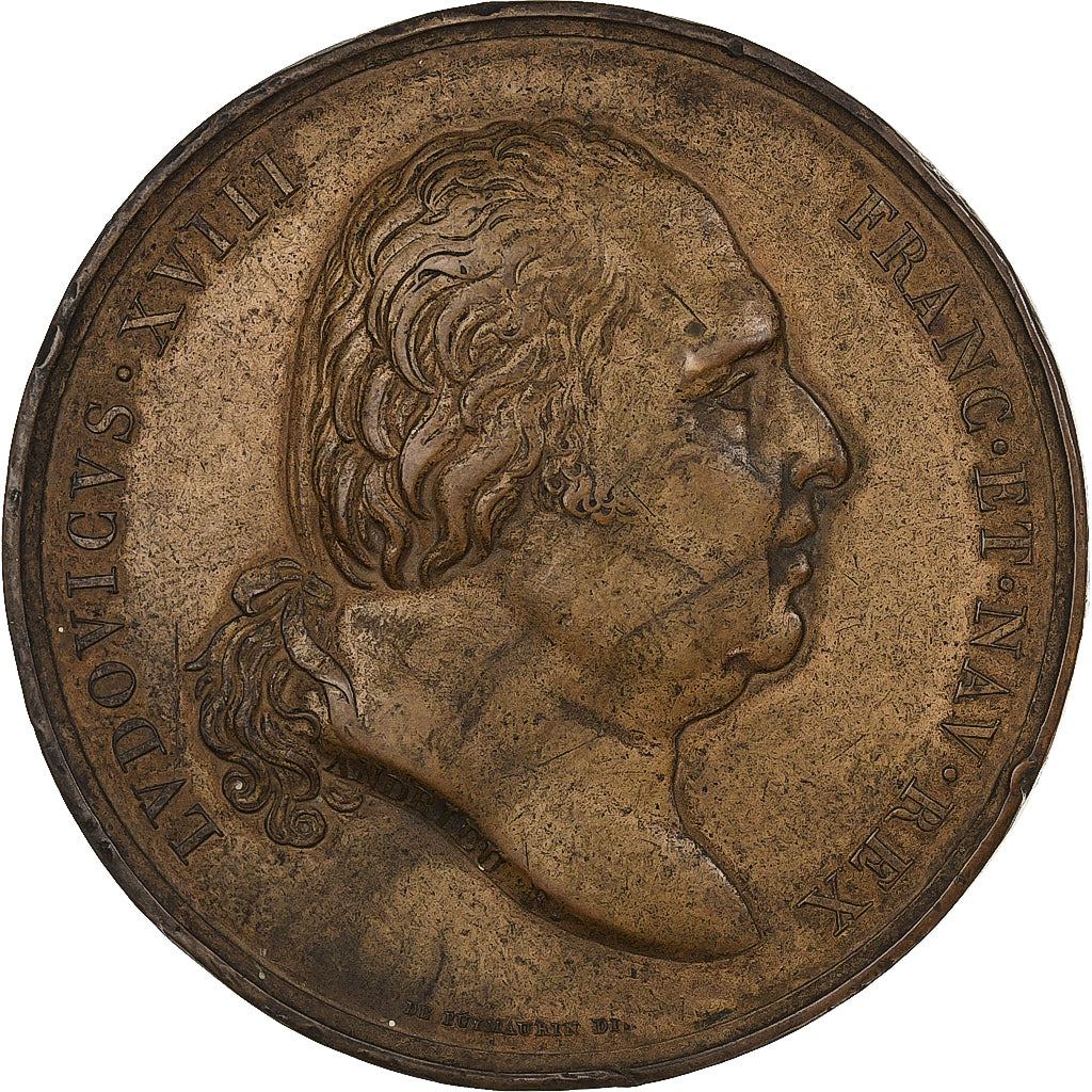 France, Medal, Refus d’abdication de Louis XVIII à Varsovie., 1803, Bronze