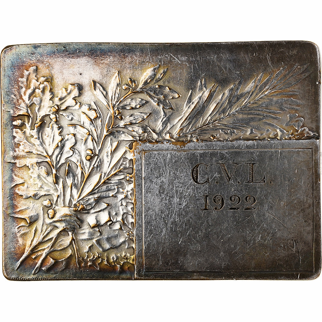 France, Medal, Sport, Régates, 1922, Silvered bronze, AU(55-58)