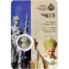 San Marino, 2 Euro, Visita Pastorale del Santo Padre Benedetto XVI, Coin