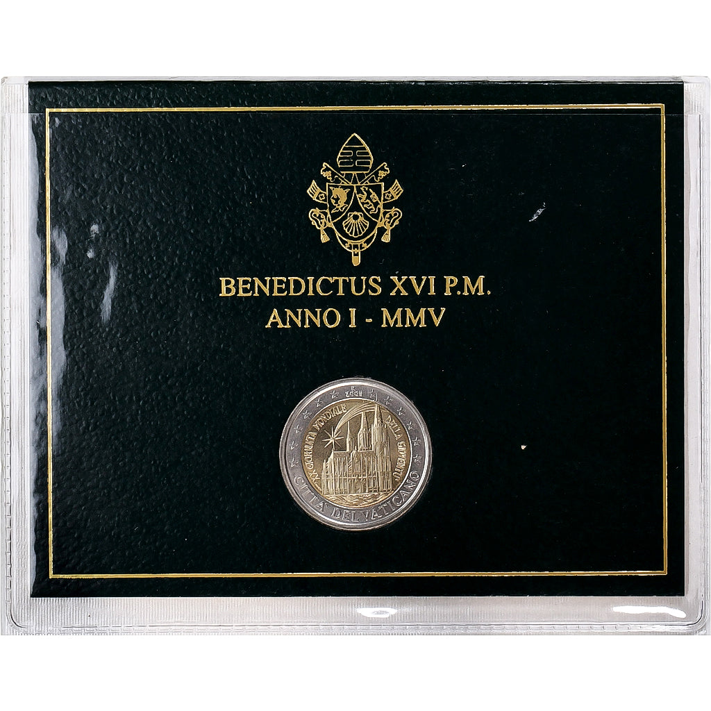 Vaticano, Benedict XVI, 2 Euro, 20th World Youth Day, 2005 - Anno I, Rome