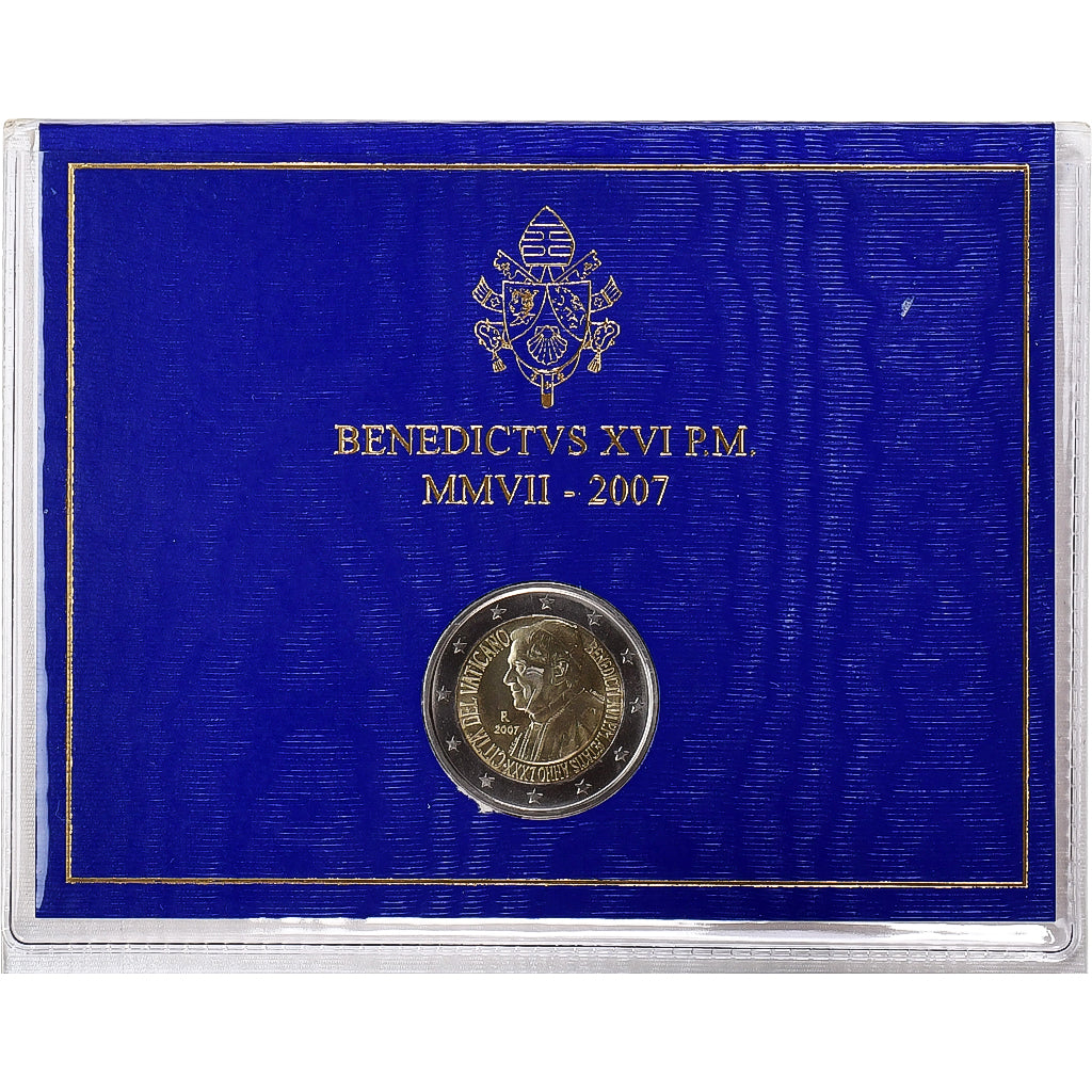 Vatican, Benedict XVI, 2 Euro, 80th birthday Pope Benedict XVI, 2007, Rome