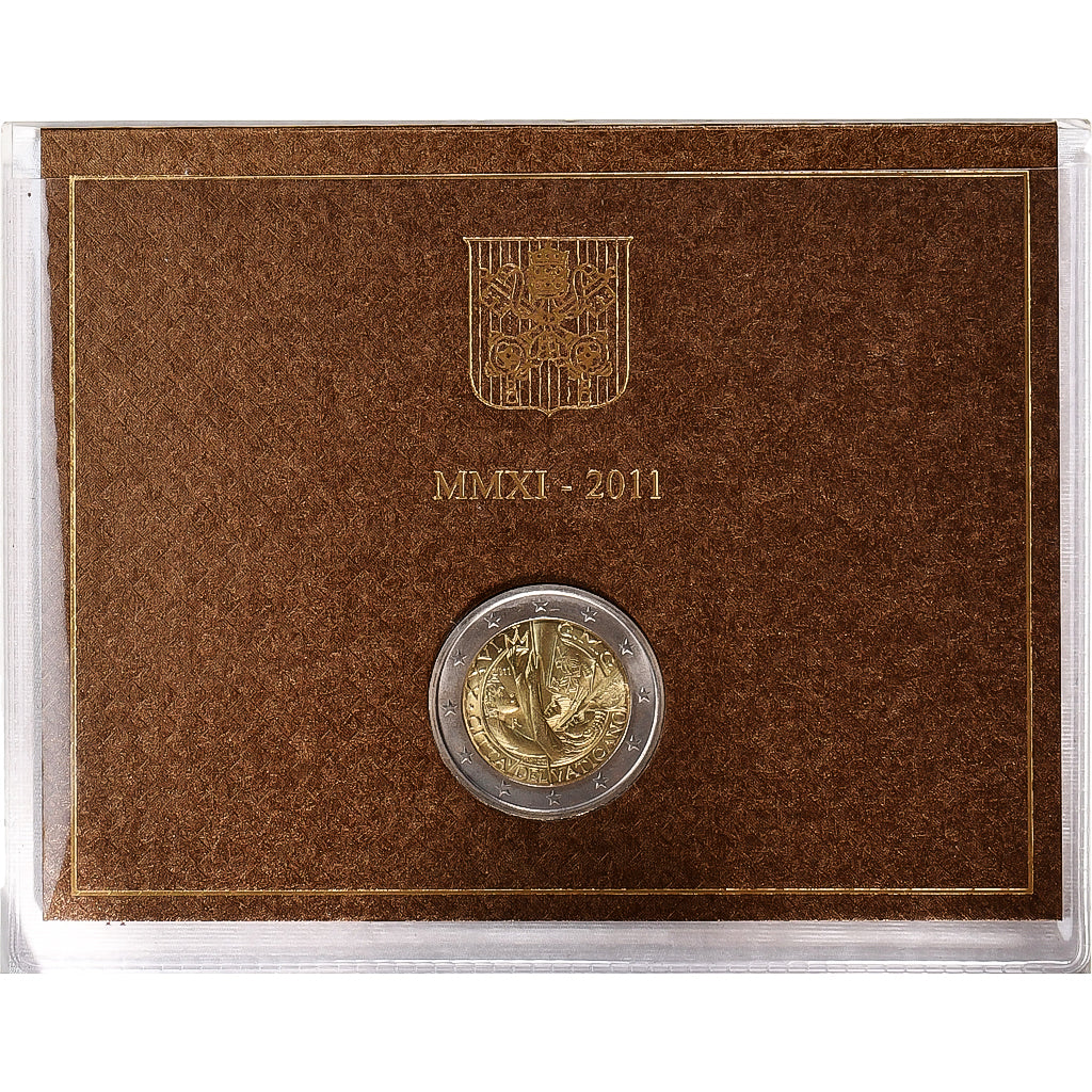 Vatican, Benedict XVI, 2 Euro, 26th World Youth Day, 2011, Rome, Bi-Metallic