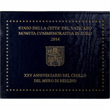 Vatican, Francis, 2 Euro, 25th Anniversary, Fall of the Berlin Wall, 2014, Rome