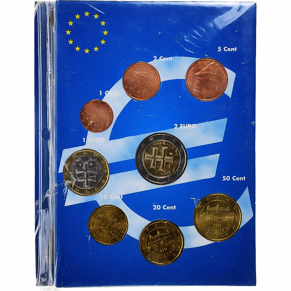 Slovakia, Set 1 ct. - 2 Euro, euro set, 2009, Kremnica, MS(65-70)