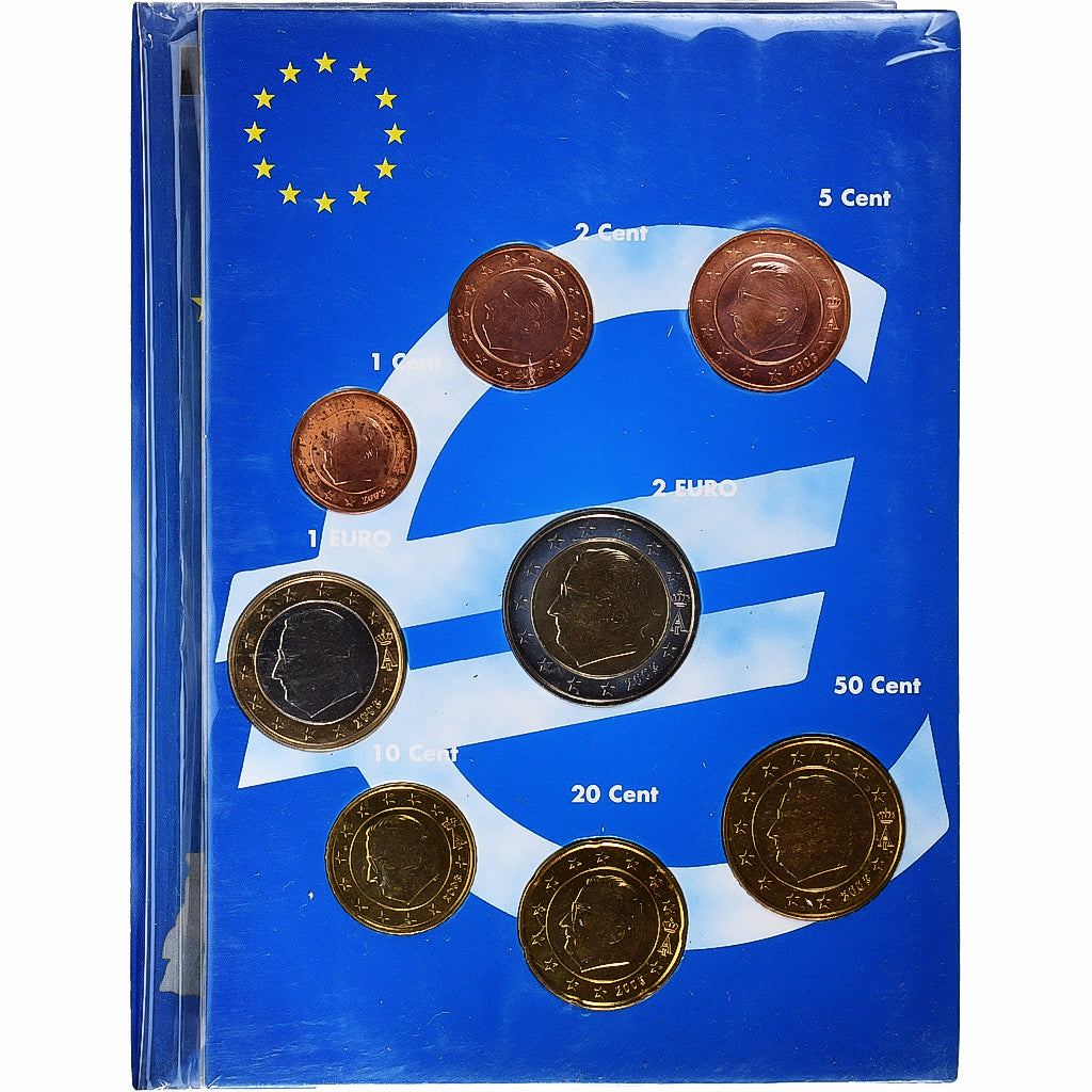 Belgium, Set 1 ct. - 2 Euro, euro set, 2003, MS(63)