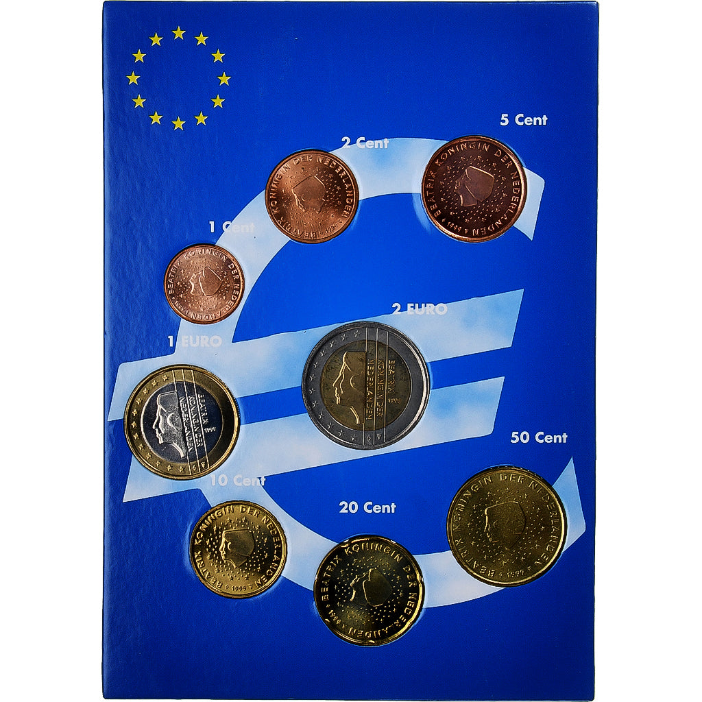 Netherlands, Set 1 ct. - 2 Euro, euro set, 1999, MS(63)