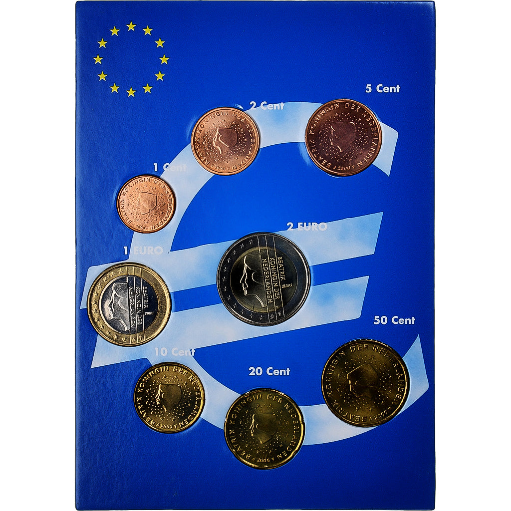 Paesi Bassi, Set 1 ct. - 2 Euro, euro set, 2000, N.C., SPL