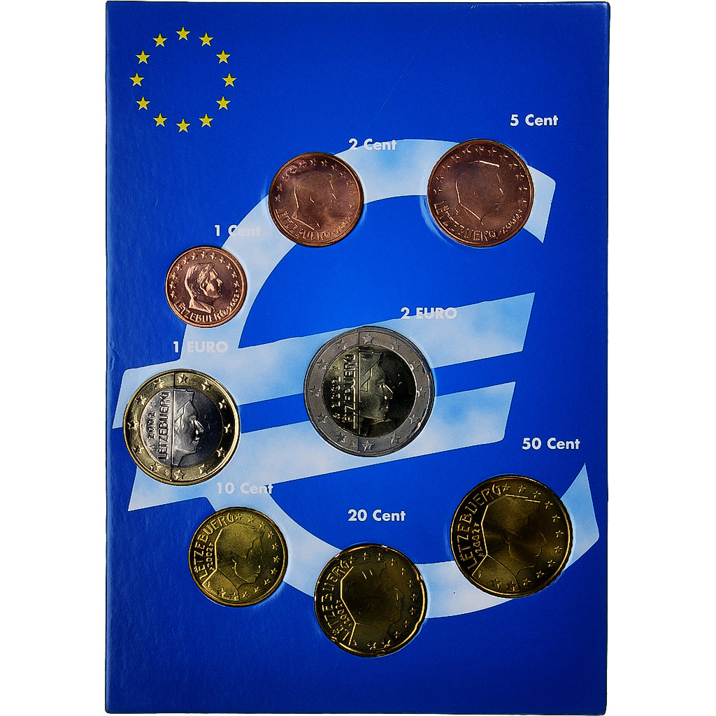 Lussemburgo, Set 1 ct. - 2 Euro, euro set, 2002, N.C., SPL