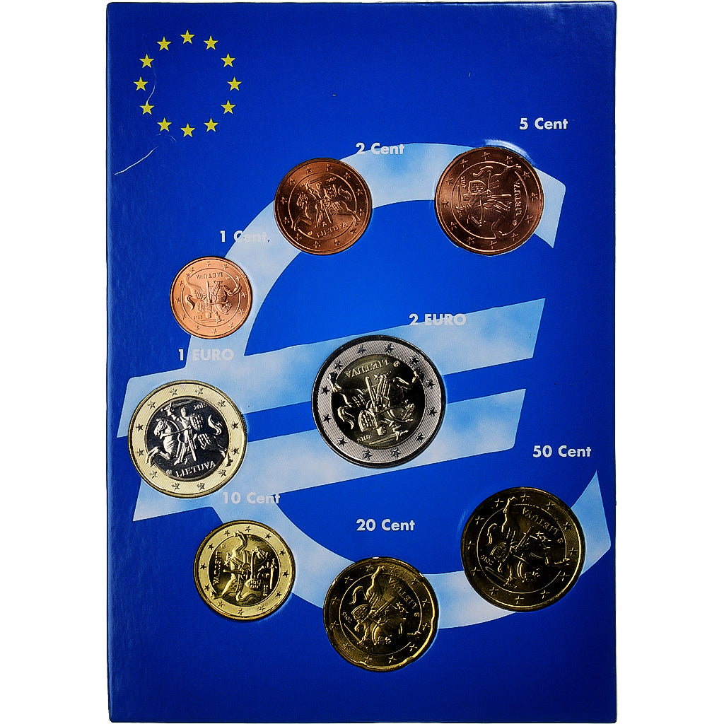 Lithuania, Set 1 ct. - 2 Euro, euro set, 2015, MS(63)