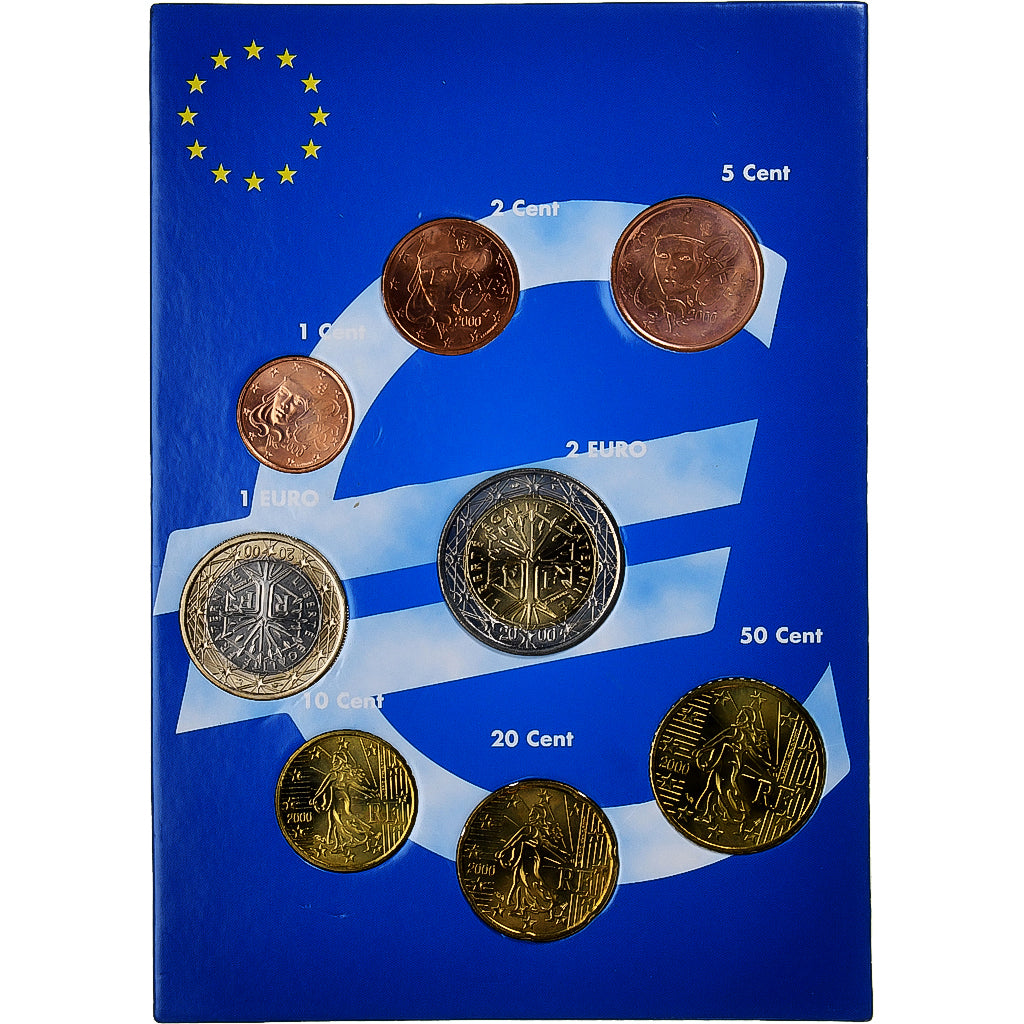 France, Set 1 ct. - 2 Euro, euro set, 2000, SPL