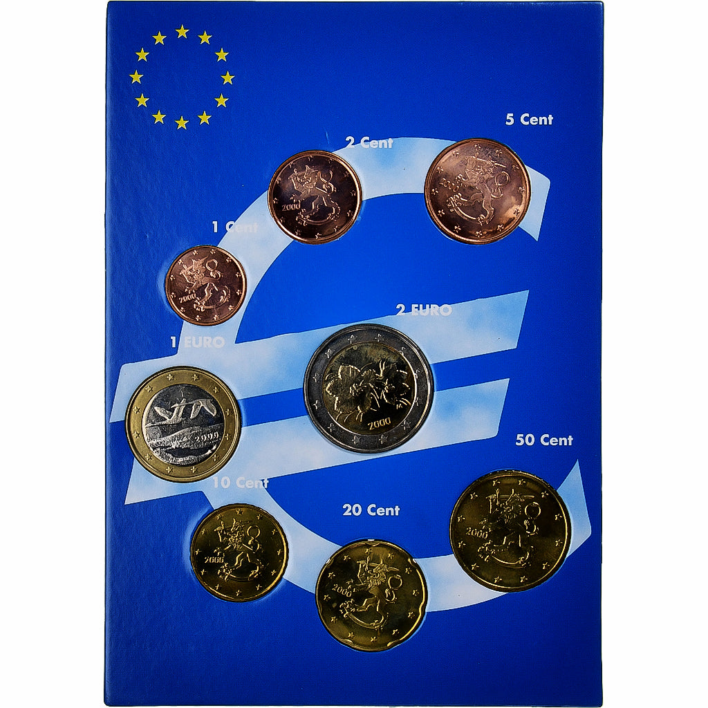Finnland, Set 1 ct. - 2 Euro, euro set, 2000, UNZ