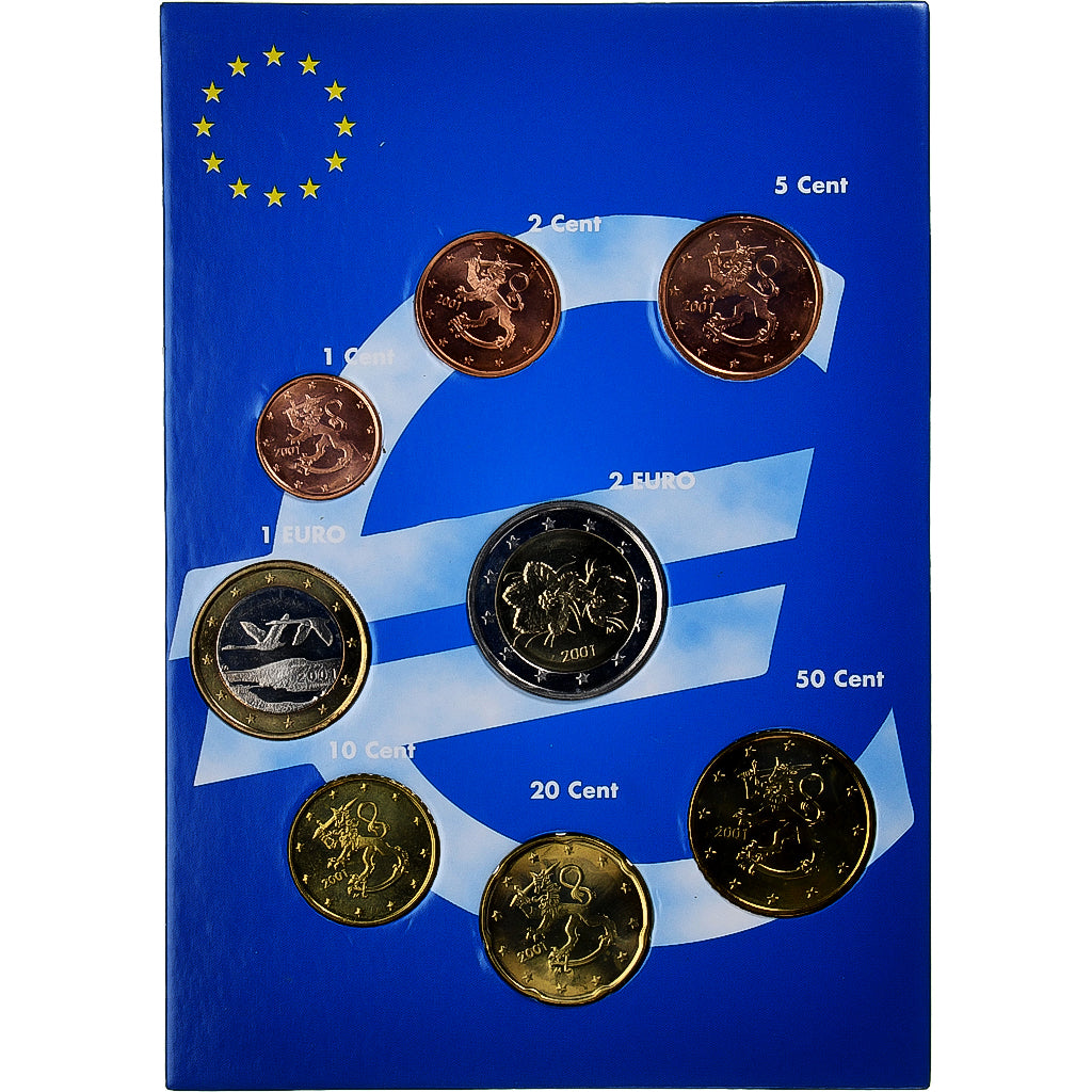 Finlande, Set 1 ct. - 2 Euro, euro set, 2001, SPL