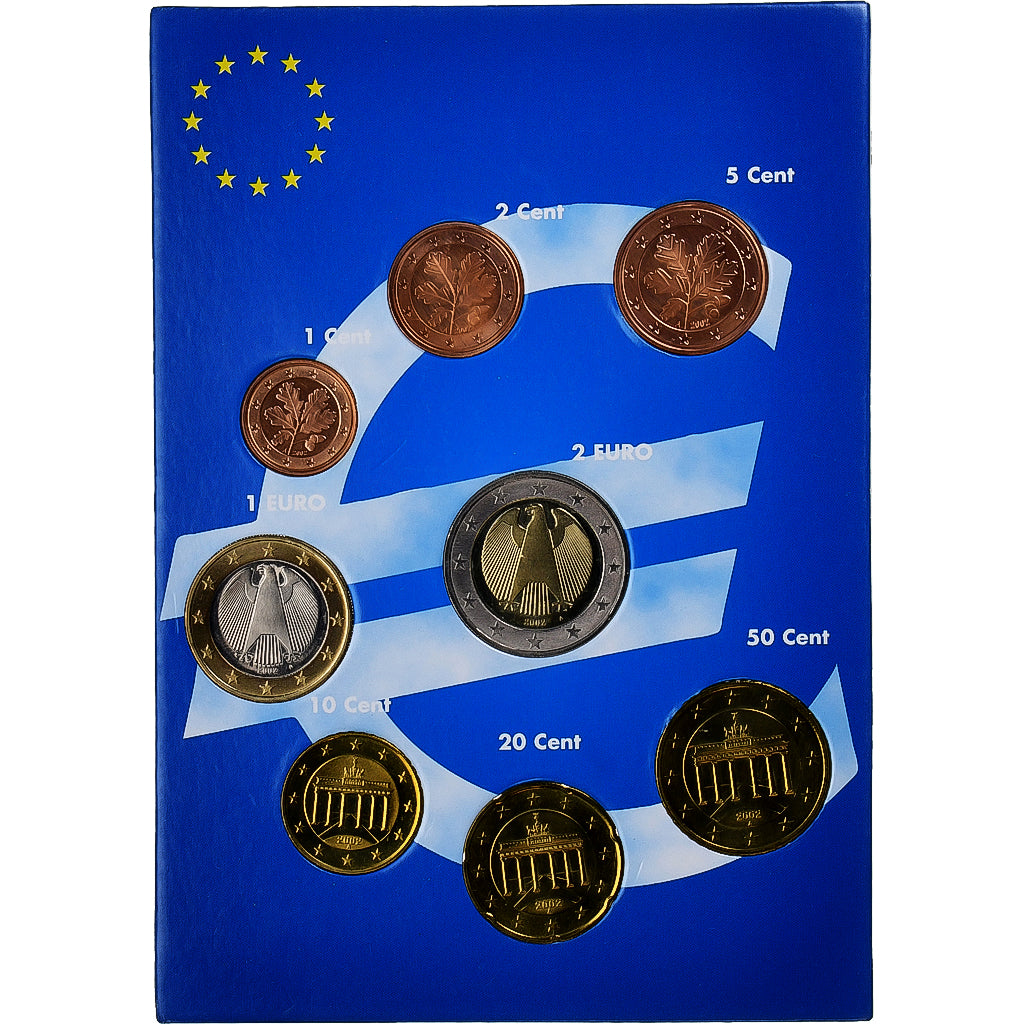 Germany, Set 1 ct. - 2 Euro, euro set, 2002, Berlin, MS(63)