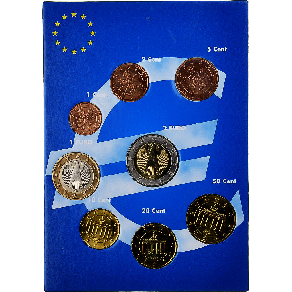Germany, Set 1 ct. - 2 Euro, euro set, 2002, Munich, MS(63)