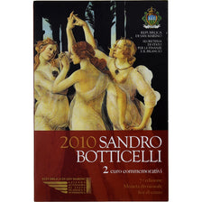 San Marino, 2 Euro, Sandro Botticelli, Coin card.FDC, 2010, Rome, Bi-Metallic