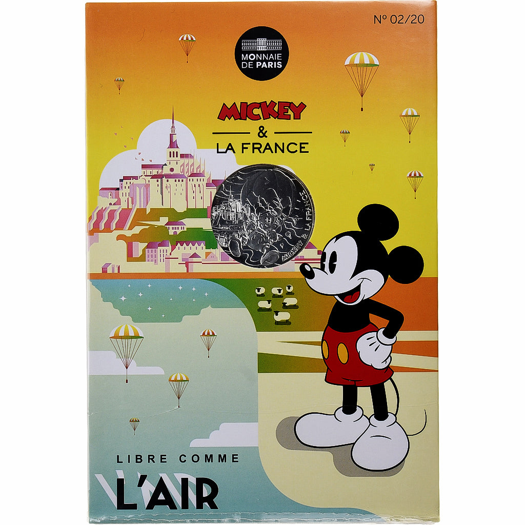 France, 10 Euro, Mickey (Mont Saint-Michel), 2018, MDP, Argent, FDC