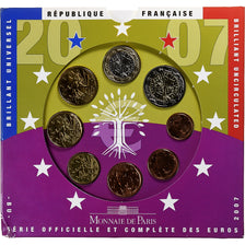 France, Coffret 1c. à 2€, BU, 2007, MDP, MS(65-70)