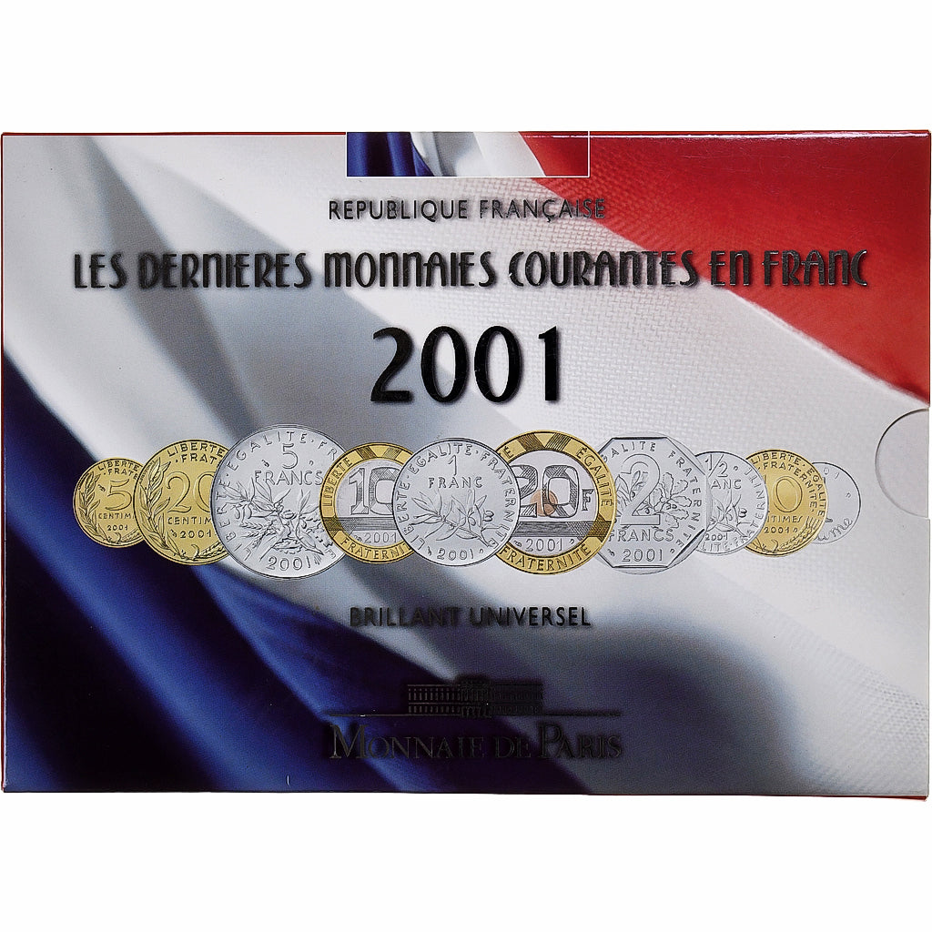 Francja, Coffret 1 c. à 20 frs., 2001, MDP, BU, ND, MS(65-70)