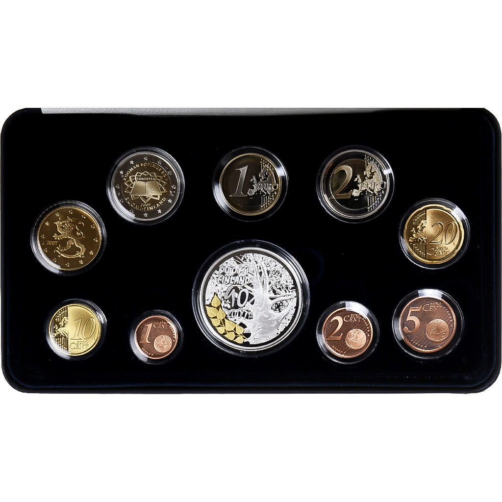 Finnland, Set 1 ct. - 2 Euro + Token, PP, 2007, Vantaa, STGL
