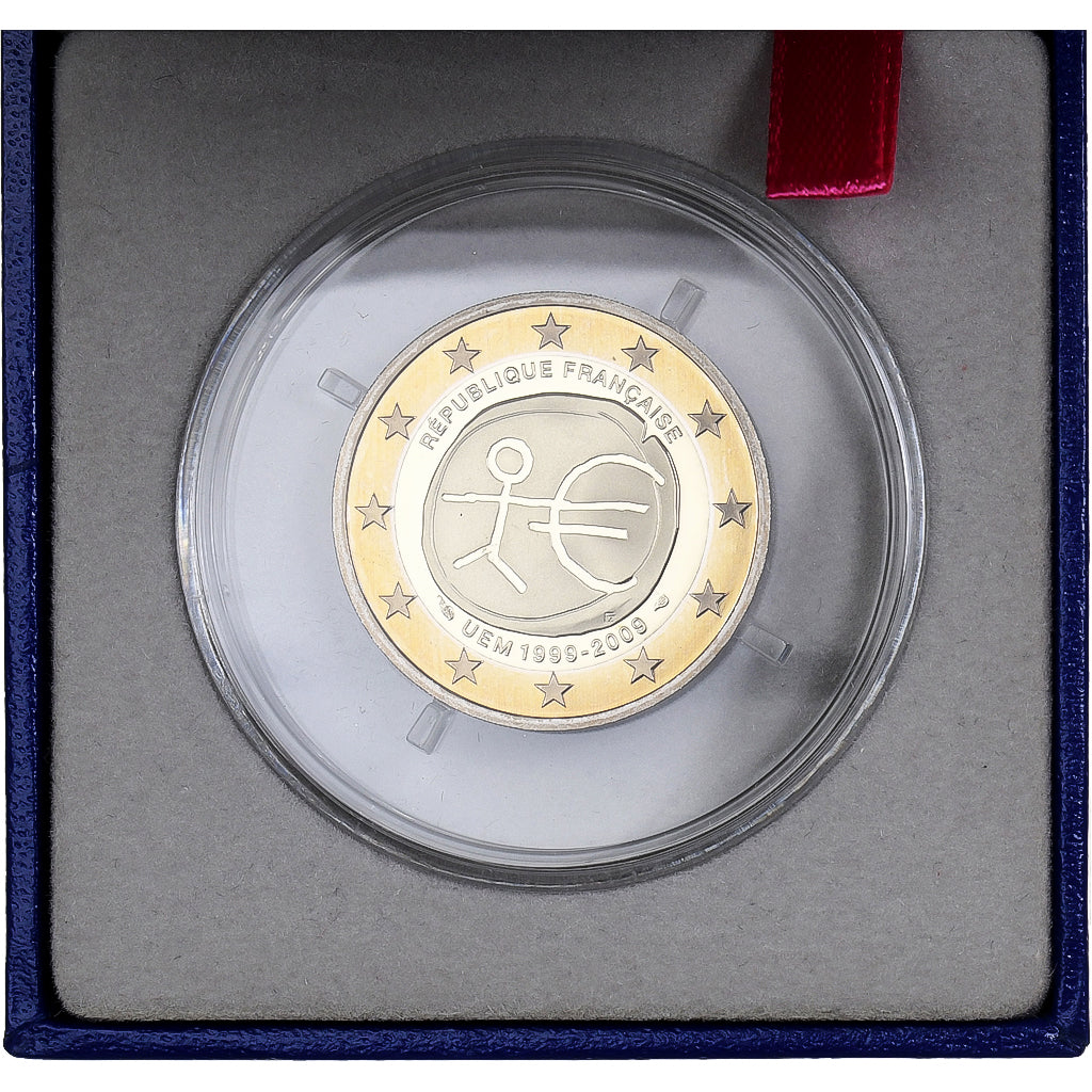 France, 2 Euro, Union économique et monétaire, Proof, 2009, MDP, Bi-Metallic
