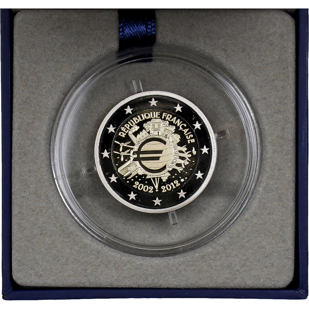 France, 2 Euro, 10 ans de l'euro, Proof, 2012, MDP, Bi-Metallic, MS(65-70)