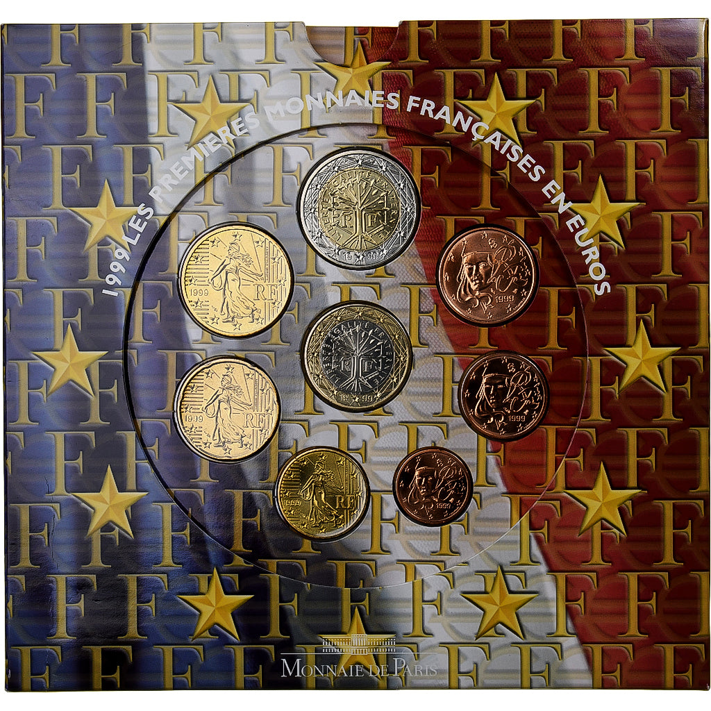 France, Coffret 1c. à 2€, BU, 1999, MDP, MS(65-70)