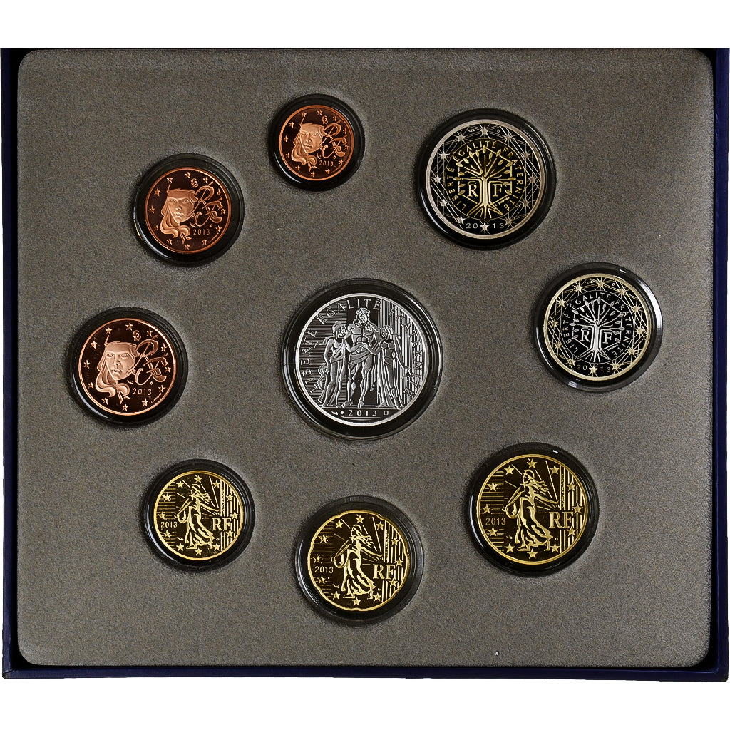 France, Coffret 1c. à 10€, Proof, 2013, MDP, MS(65-70)