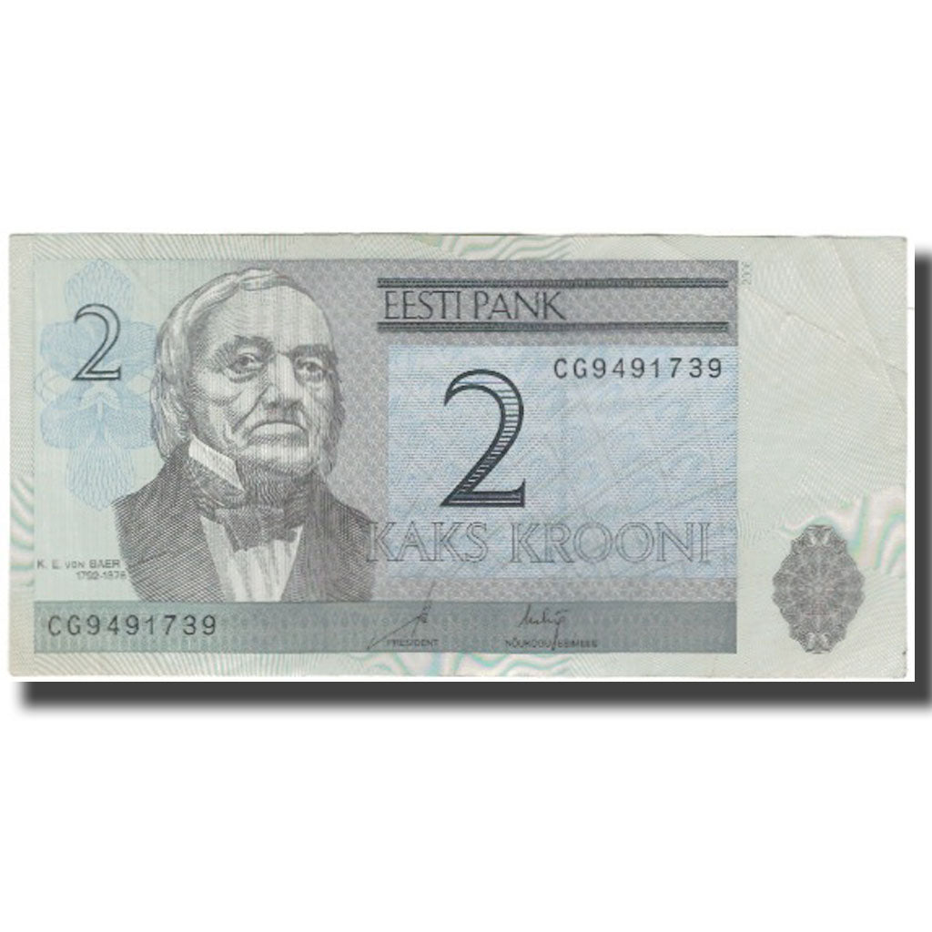 Billet, Estonia, 2 Krooni, KM:85a, TB+