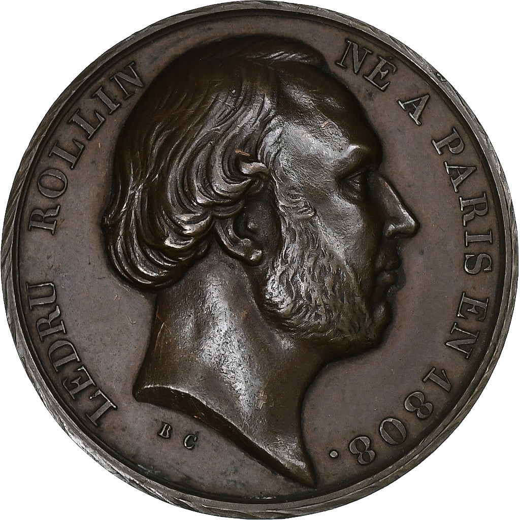 France, Medal, Ledru Rollin, Gouvernement Provisoire, 1848, Copper, MS(60-62)