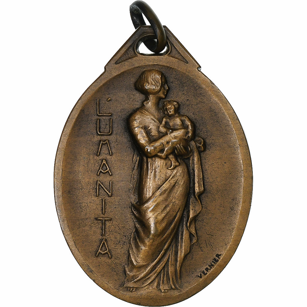 France, Medal, Auguste Comte, n.d., Bronze, AU(55-58)
