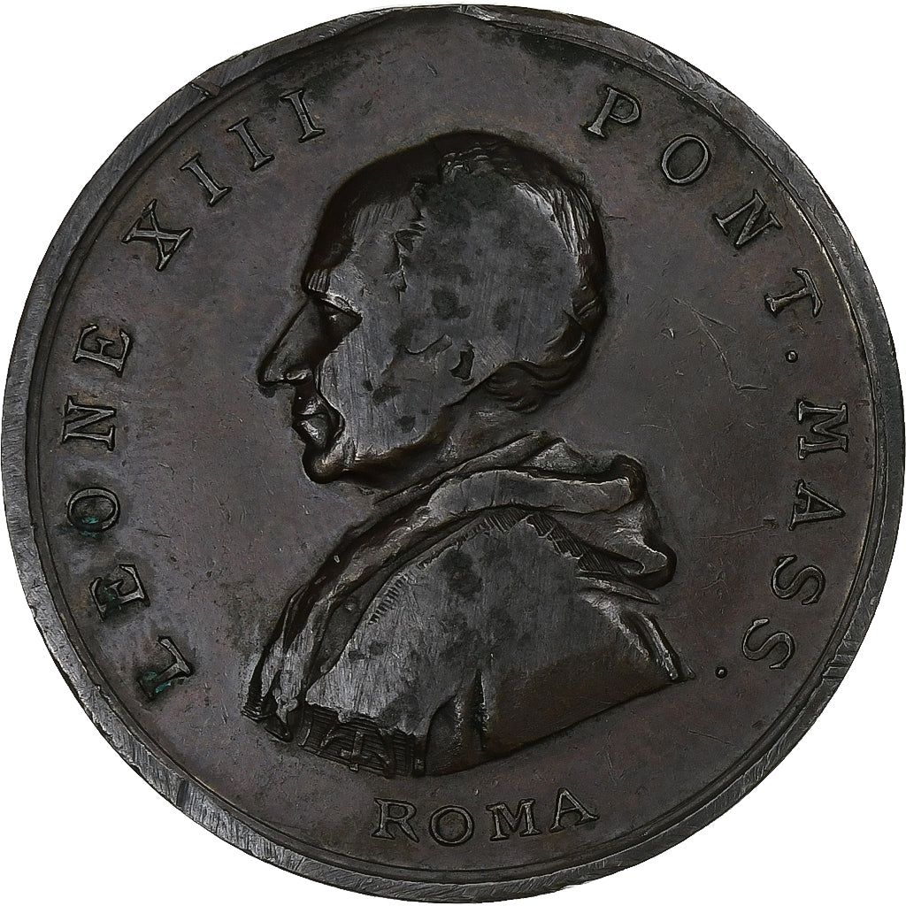États pontificaux, Médaille, Le Pape Léon XIII, 1900, Bronze, TB+