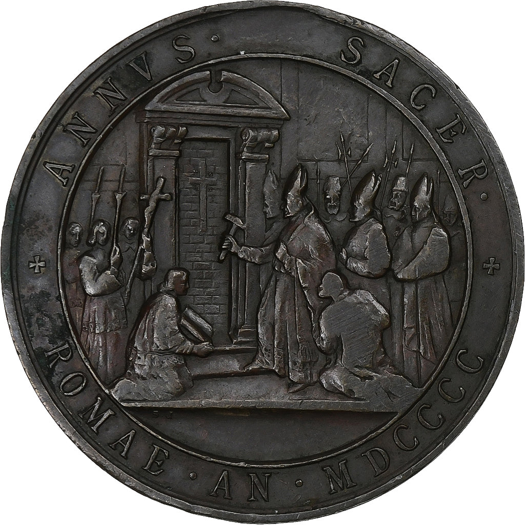 États pontificaux, Médaille, Le Pape Léon XIII, 1900, Bronze, TB+